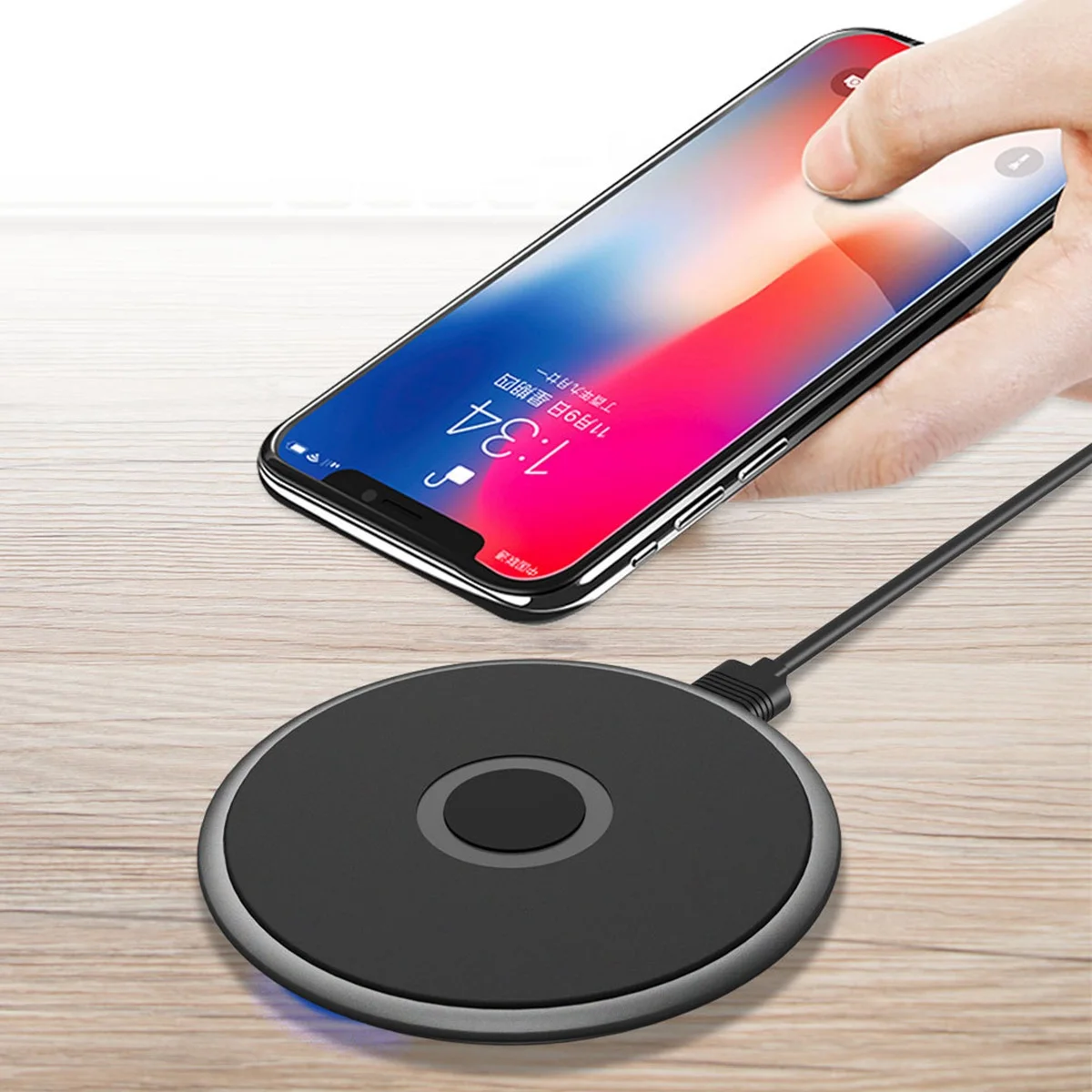 Беспроводное зарядное устройство для Iphone X/XS Max XR samsung S9 + Note 9 8 Быстрое