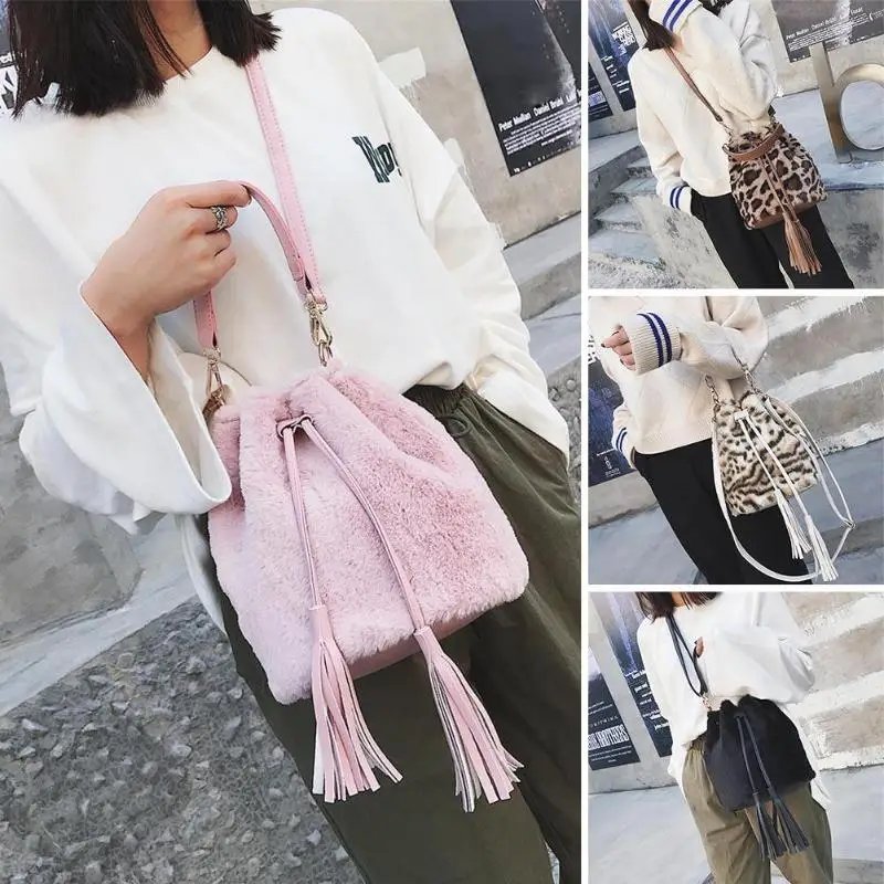 Леопардовый Drawstring Bucket Bag For Для женщин моды Малый Посланник Crossbody сумки известный