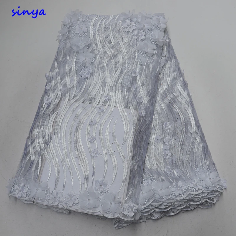 Кружевная ткань ручной работы бисер 3D тюль французский для свадьбы 2019|Кружево| |