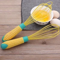 mixer egg beater corn shape hand whisk cream milk shake stiring cooking frother foamer electric handle stirrer kitchen tools