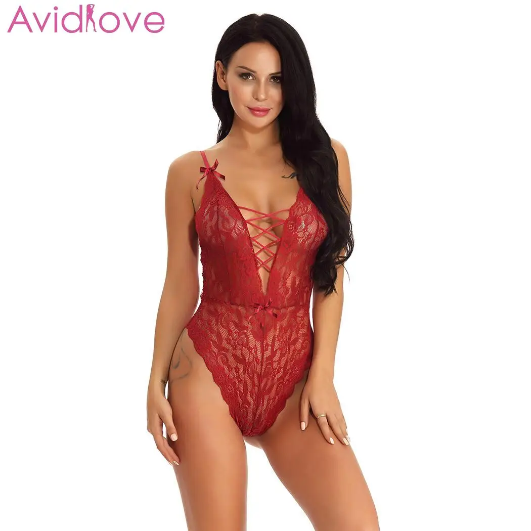 Avidlove боди с бантом кружевное сексуальное женское белье нижнее на тонких