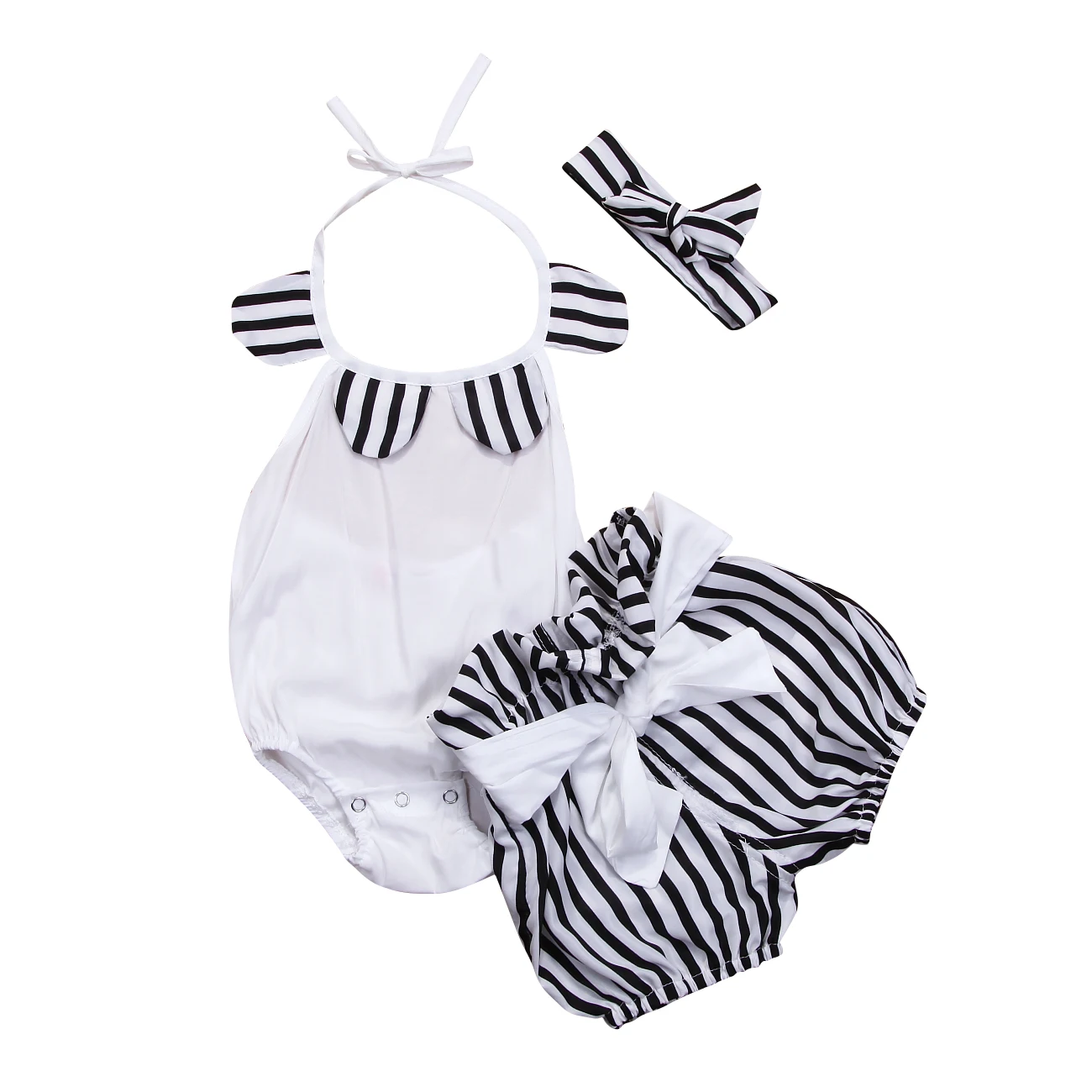 Модная Милая новая детская одежда Emmababy для девочек топы комбинезон полосатые