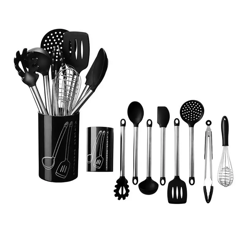 9 шт. силиконовых кейсов Кухонные принадлежности щелевые лопатка Кулинария совка