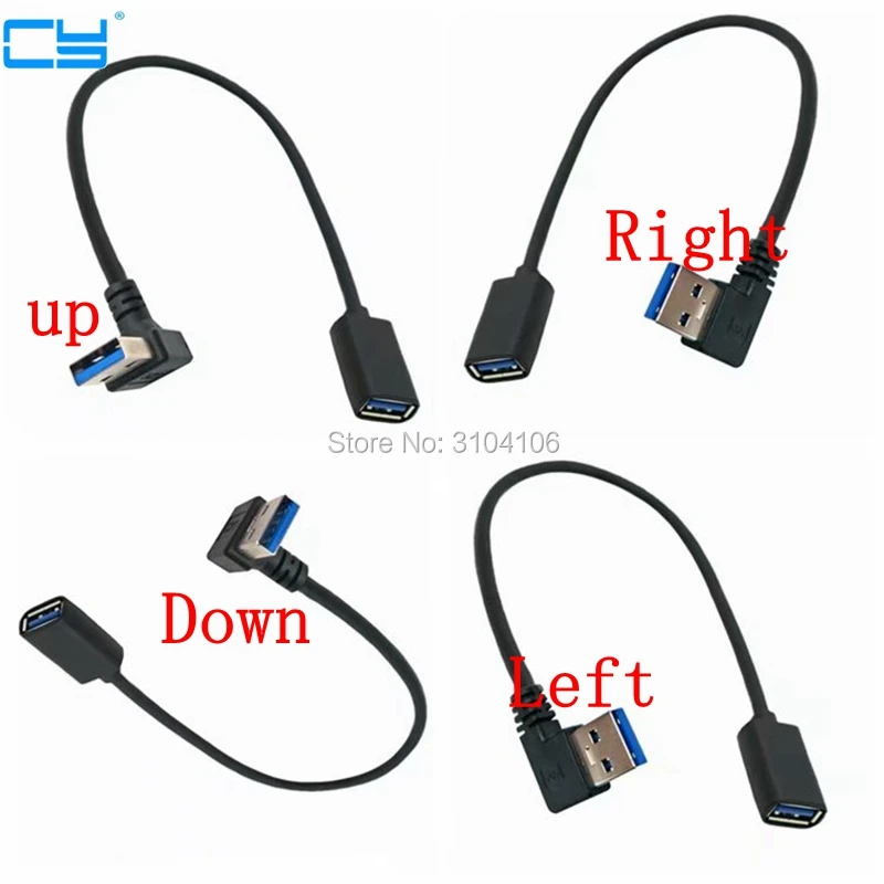 90 градусов правый и левый вверх вниз локоть супер высокая скорость USB 3 0 Мужской