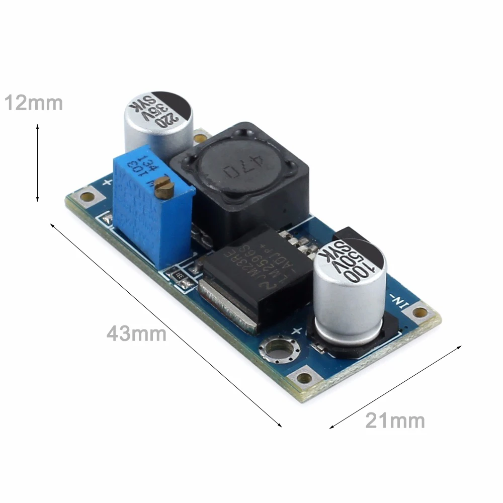 eSYNiC 10 PCS 3V-40V LM2596 DC-DC Switching Adjustable Step Down Converter Module Voltage Regulator | Электроника