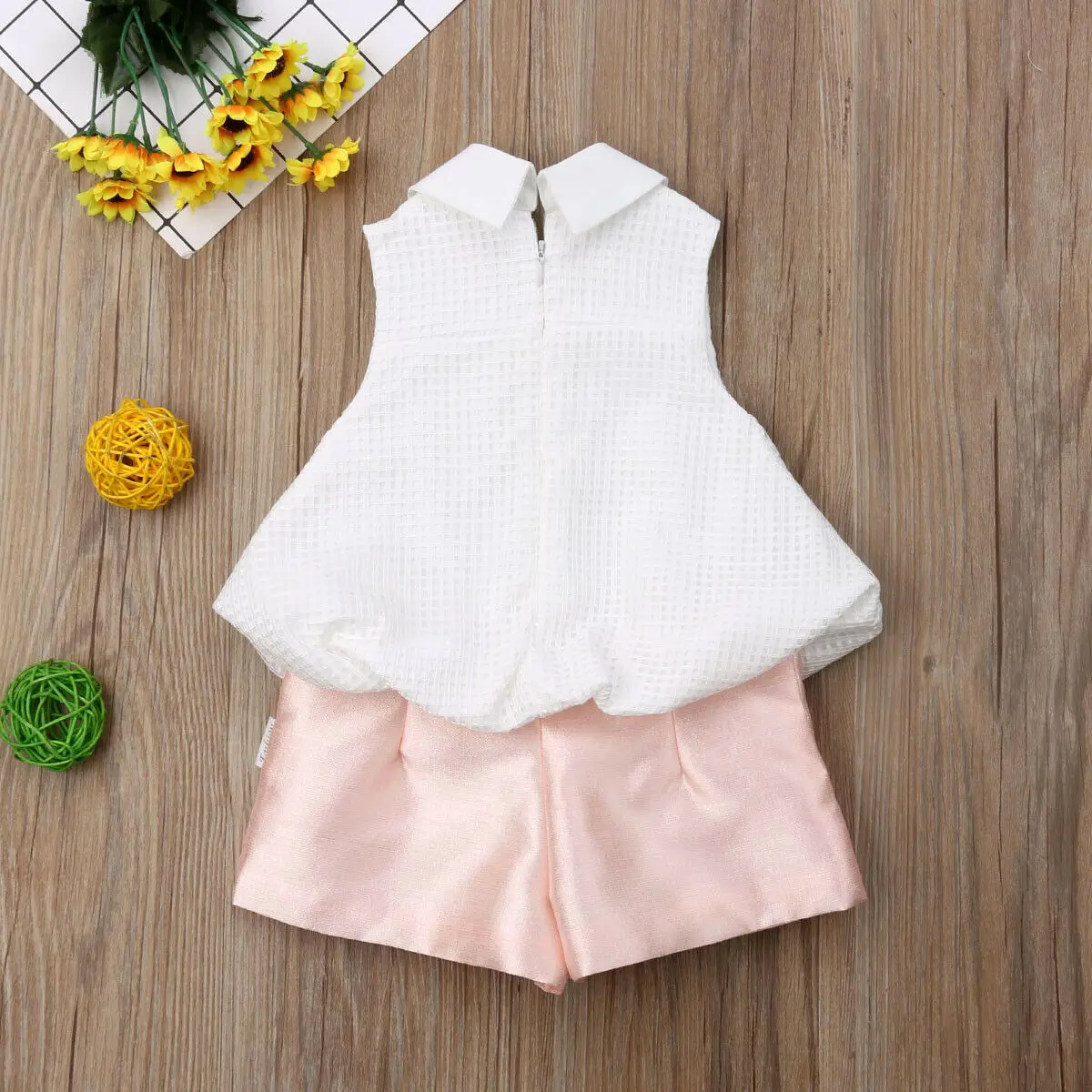 2019 Brand New Toddler Kids Baby Girls Outfits Clothes Sleeveless T-shirt Tops+Tutu Silk Pants 2PCS Sets 0-24M | Детская одежда и