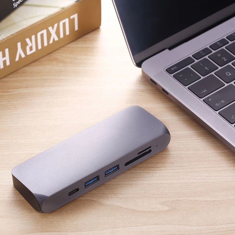 Usb-C к Hdmi 6-in-1 конвертер может вместить Type-C Usb3.0 Sd Tf карта концентратор зарядки