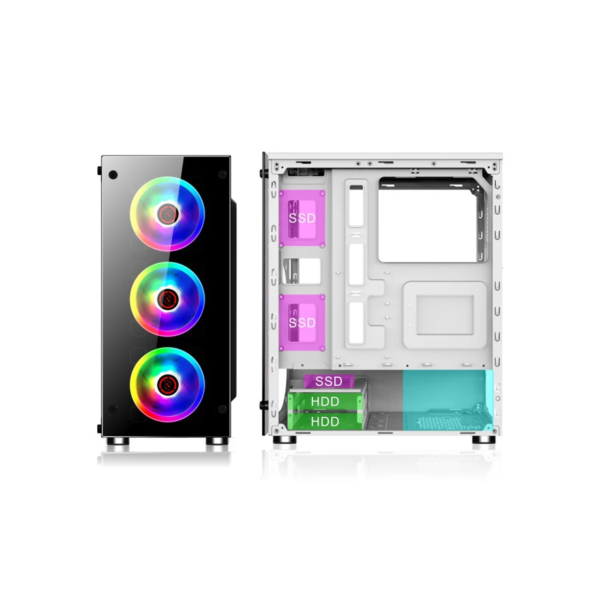 Игровой чехол для настольного компьютера 350x290x410 мм ATX/ m atx/mini itx материнская плата