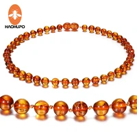 hao hu po 100 genuine amber 6 style polished amber necklace for baby adult gifts handmade baltic natural jewelry