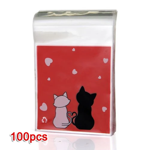 100pcs Clutch bag Red CATS Bag of Candy Biscuits Gift | Дом и сад