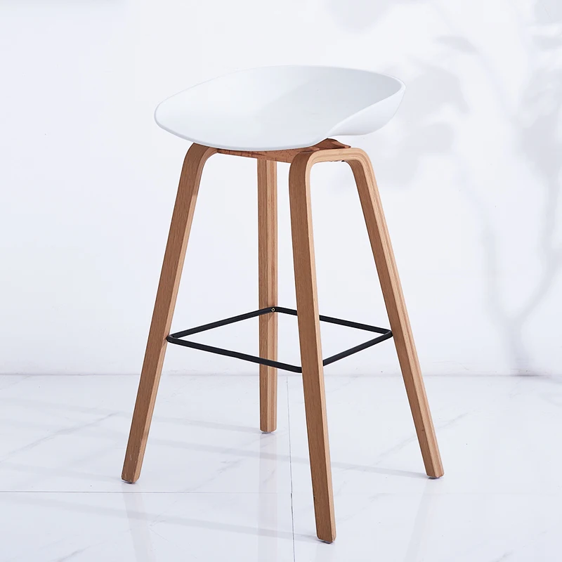 Популярный современный классический дизайн деревянный пластиковый барный стул