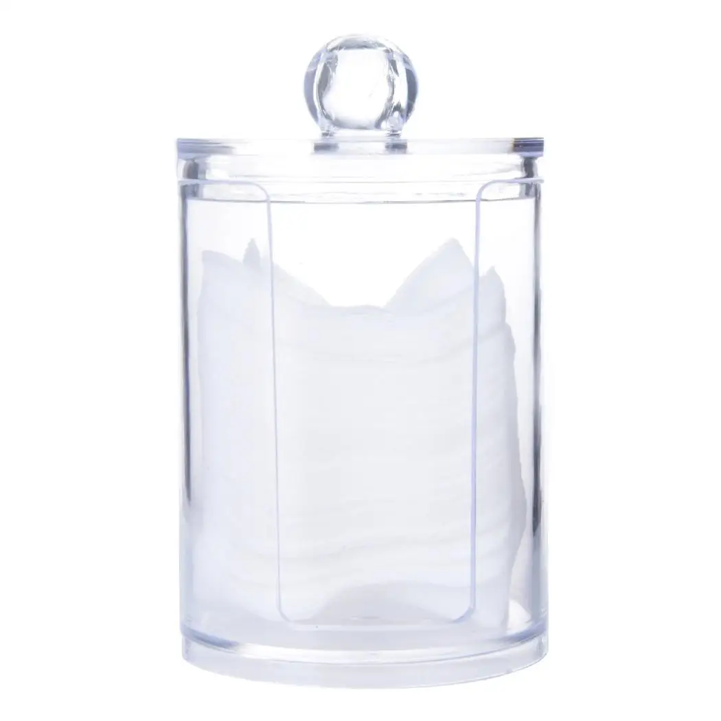 Transparent Dual Layer Cylinder Cotton Swab Storage Box Makeup Organizer Case | Дом и сад