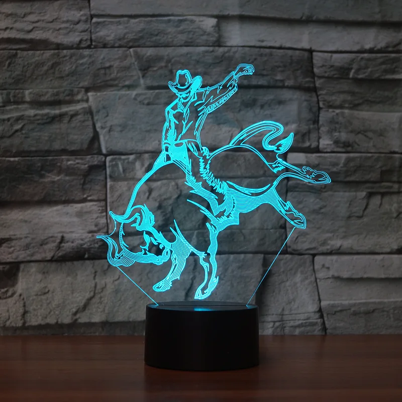 Creative Electronic Products Usb Table Lamp Colorful 3D Nigh