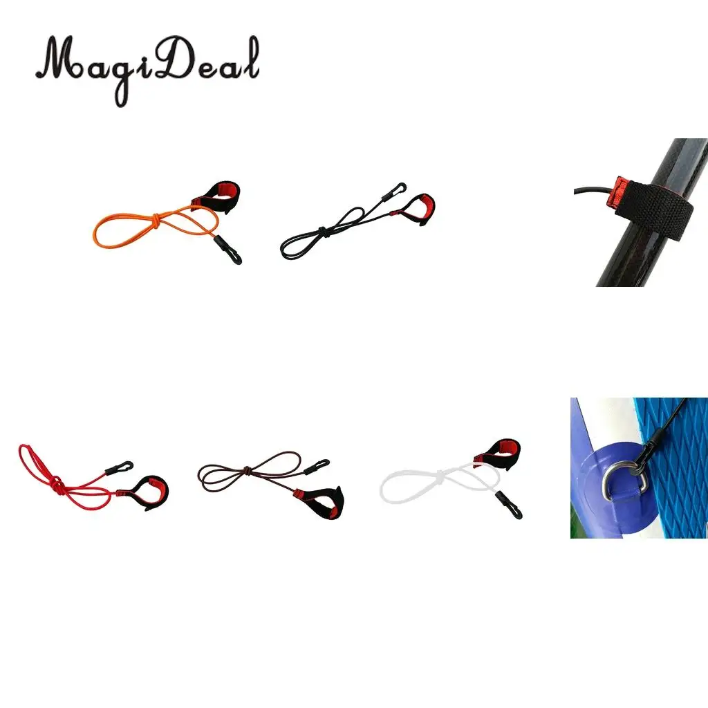 

Elastic Kayak Paddle Leash - Canoe/Fishing Rod/Surf Ski Board Safety Lanyard Tether - Adjustable, Lightweight, Strong & Durable