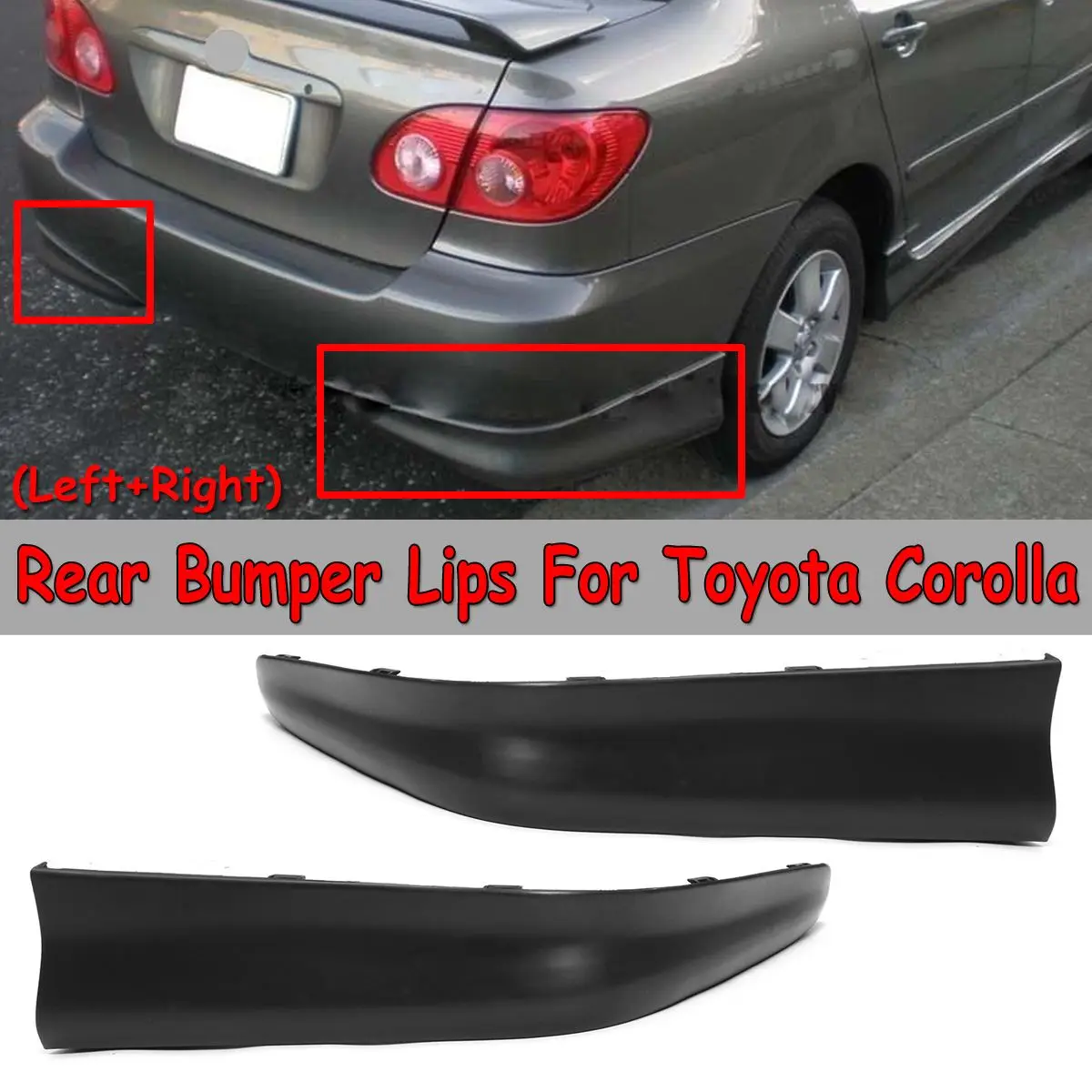 Пара диффузоров для губ заднего бампера автомобиля Corolla Toyota 2003 2004 2005 2006 2007 S