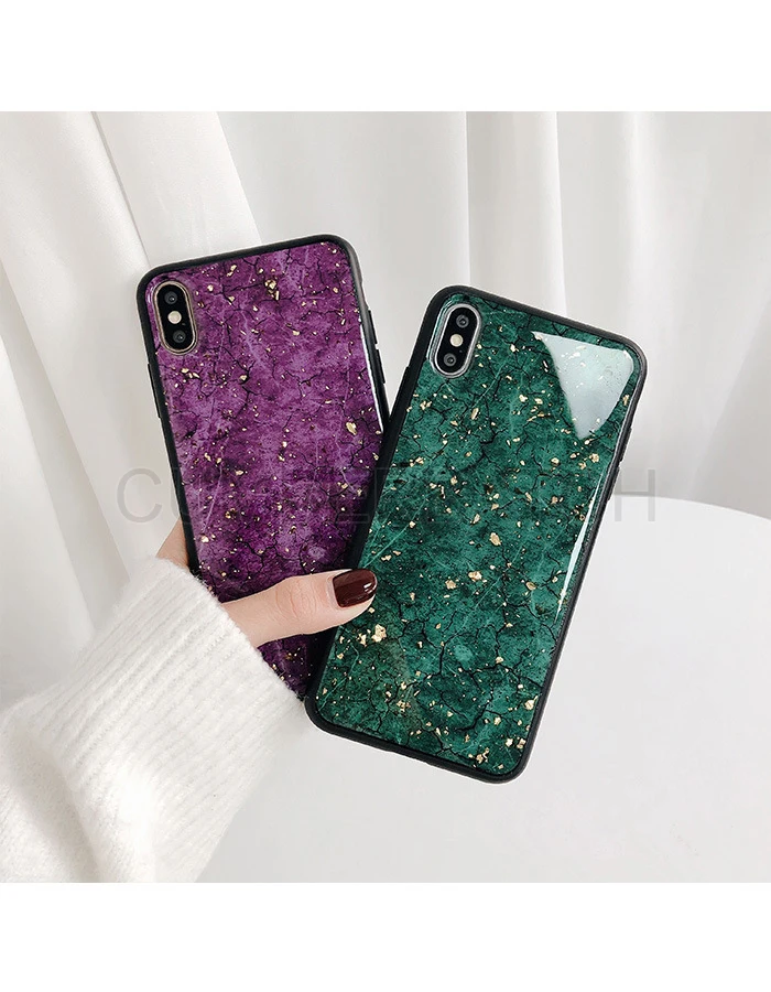 Мраморный чехол для Samsung Galaxy S9 S8 PLUS S7 Edge Платиновый Блестящий силиконовый Note 9 8