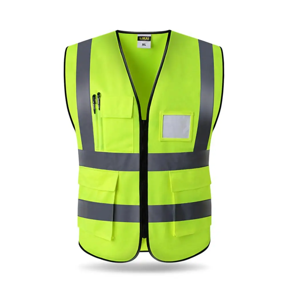 

Светоотражающий жилет с высокой видимостью, флуоресцентный защитный жилет, уличная одежда, жилет светильник бега и соревнований, светоотра...