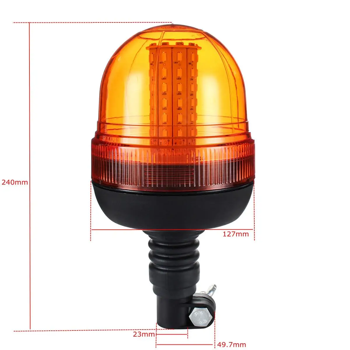 2 шт. 60LED вращающийся мигающий желтый маяк гибкие Предупреждение лампа рабочий