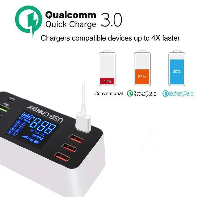 8 портов мульти быстрое USB зарядное устройство Быстрая зарядка 3 0 несколько