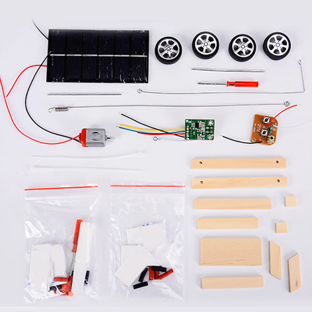 Сборка RC игрушки DIY Мини Деревянный автомобиль беспроводной пульт