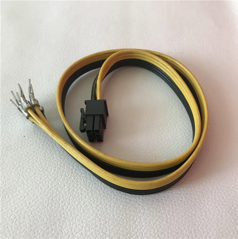 PCI-E PCI Express 6-контактный переходник «папа» на 6 разъемов «сделай сам», кабель питания желтого цвета, 50 см