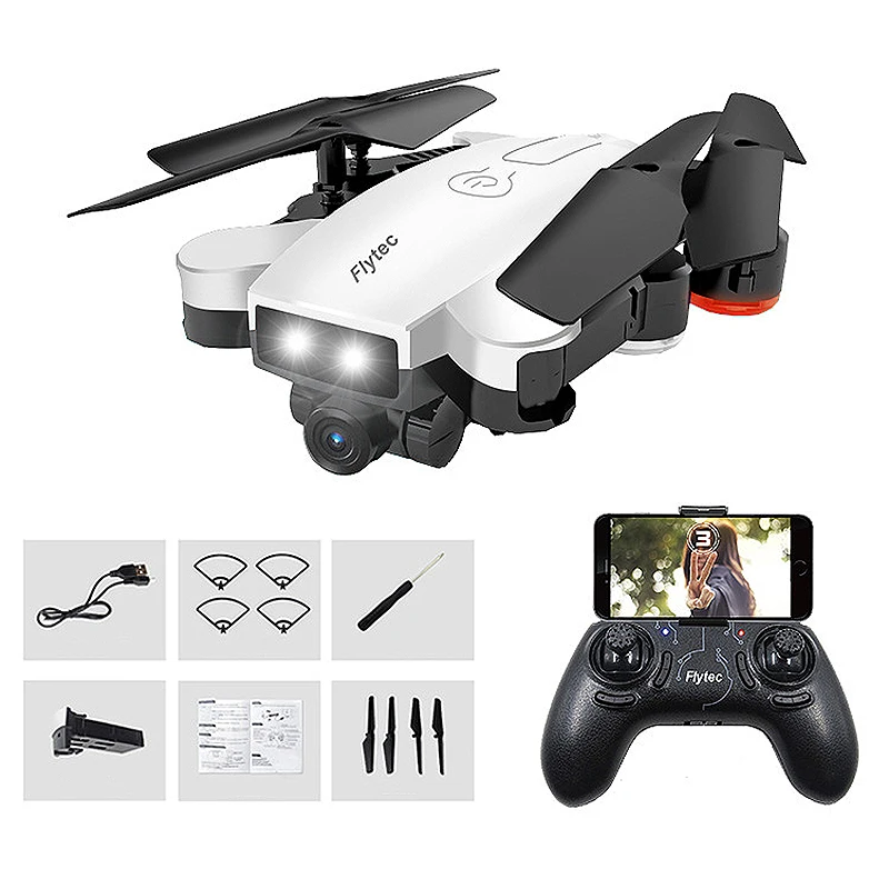TCES Flytec Foldable Mini Aerial Camera Gesture Control Drone 6-Axis Gyro With 720P camera | Электроника