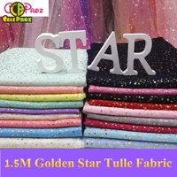 1m golden star tulle fabric glitter star tulle organza fabric wedding birthday diy party tutu skirt photograph backdrop fabric