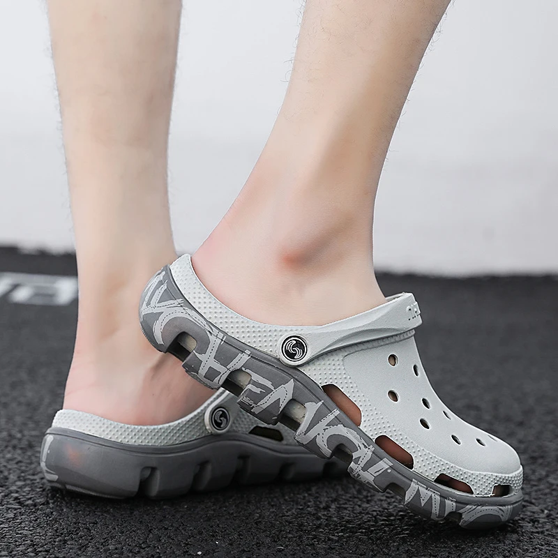 Мужские сабо мужские сандалии для улицы летние пляжные обувь с кроком Erkek Sandalet