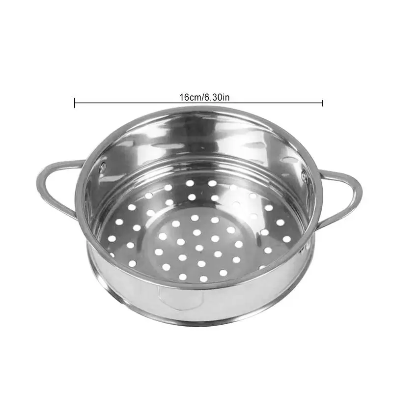 

Stainless Steel Steamer With Handle Household Thicken Deepen Steaming Basket Hollow Kitchen Vegetable Fruit Drain Basket