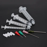 4pcsset 1ml 3ml 5ml 10ml luer lock syringes with 4pcs 14g 25g blunt tip needles and caps for industrial dispensing syringe
