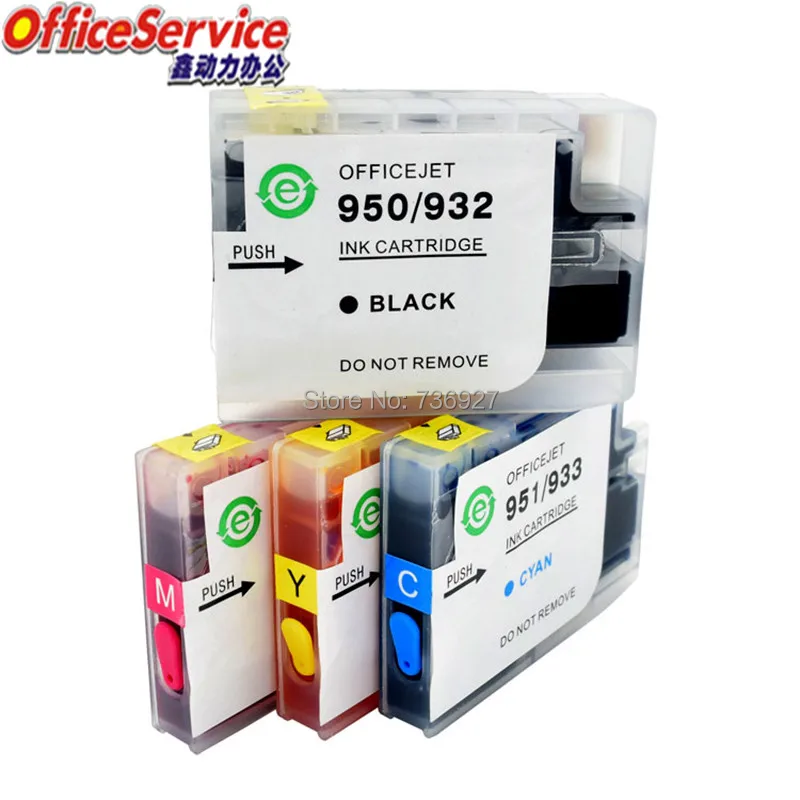 

Refillable ink Cartridge For HP 932 933 HP932 HP933XL, for Officejet 6100 6600 6700 7110 7610 7612 7510 7512 printer with chip