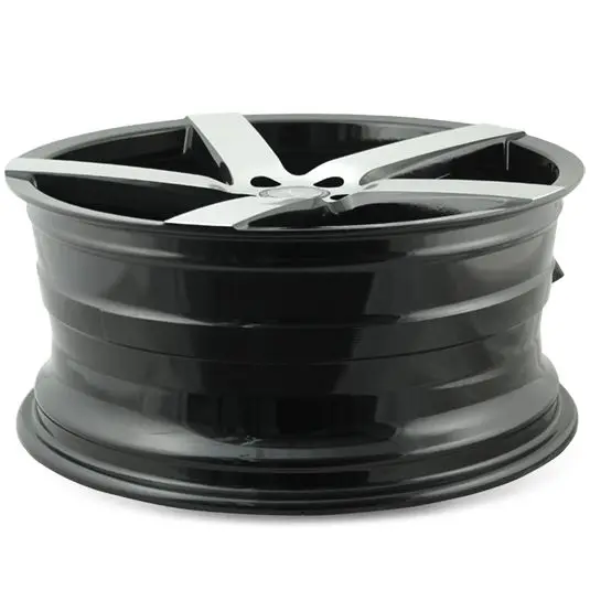 VISSOL V 080R 8.5x19/5x112 ET30 D66.6 BLACK WITH MACHINED FACE|Диски колёсные| |