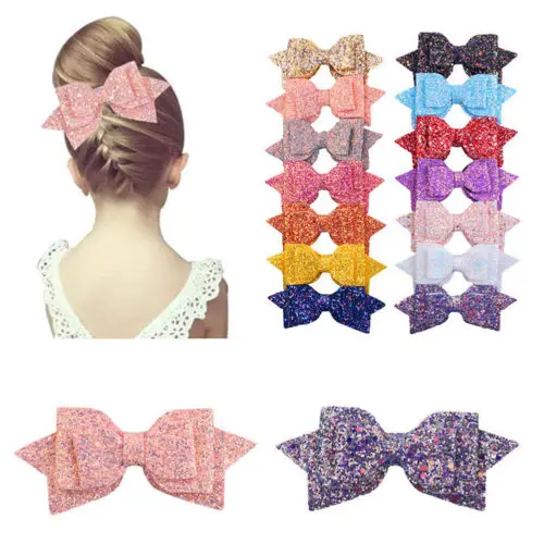 Cute Princess Girls Big Ribbon Hair Bowknot Clip Baby Hairpin Bow Tie Accessories Pure Color | Детская одежда и обувь