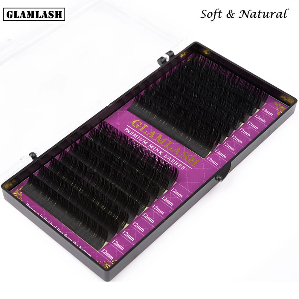 

GLAMLASH Cheap 16Rows JBCD Curl Synthemic Mink Silk Eyelashes Extension Professional Natural Soft Individual Single False Lashes