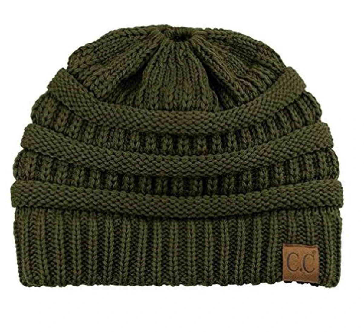 Конский хвост грязный шапка Beanie в темно-оливковом | Спорт и развлечения