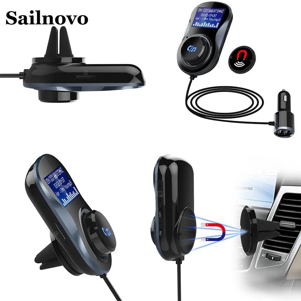 Автомобильный fm передатчик с двойным USB автомобильным зарядным устройством Bluetooth