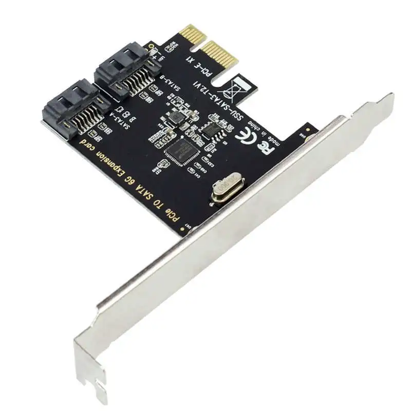 PCIe PCI Express к SATA3.0 2 портовый SATA III 6G адаптер для карты расширения|Компьютерные