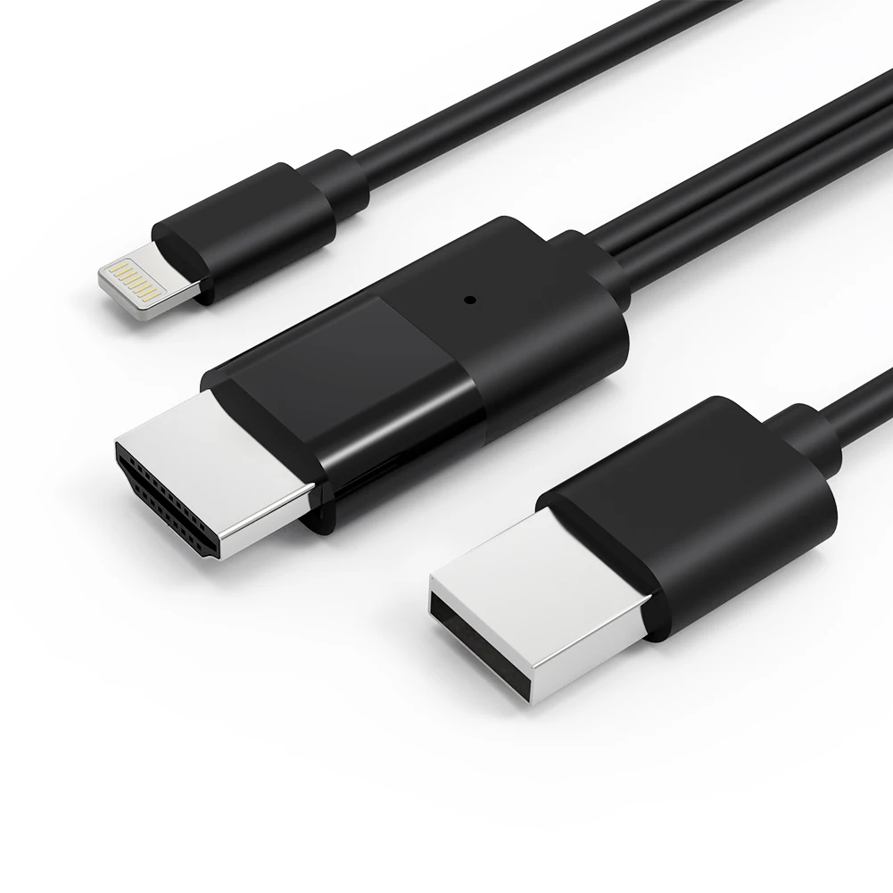 Usb 8 Pin к Hdmi кабель Hdtv hdmi адаптер преобразователь аудиовизуальных систем для iPhone 7