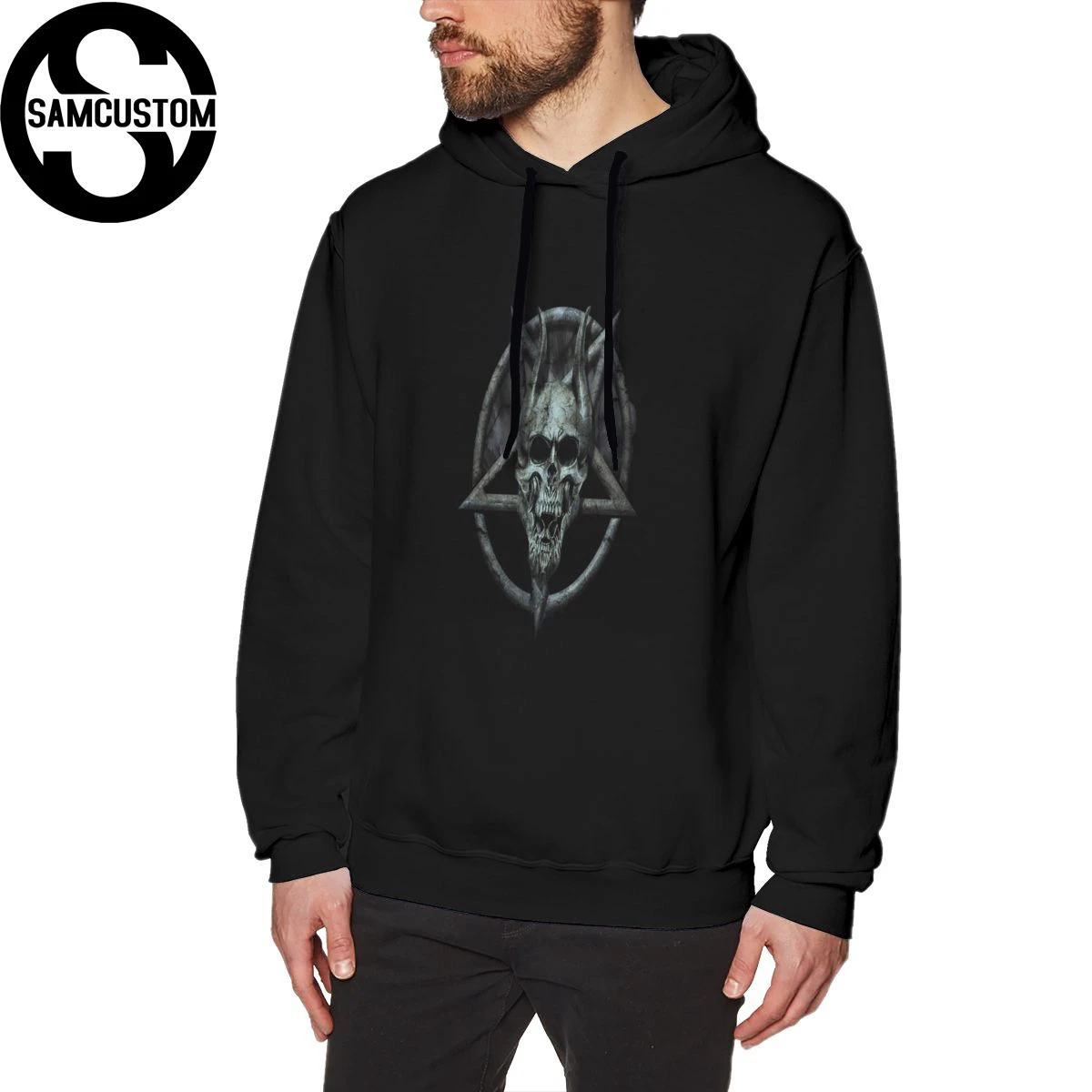 SAMCUSTOM новый стиль мужские толстовки и без карманов Череп 3D принт модная Толстовка