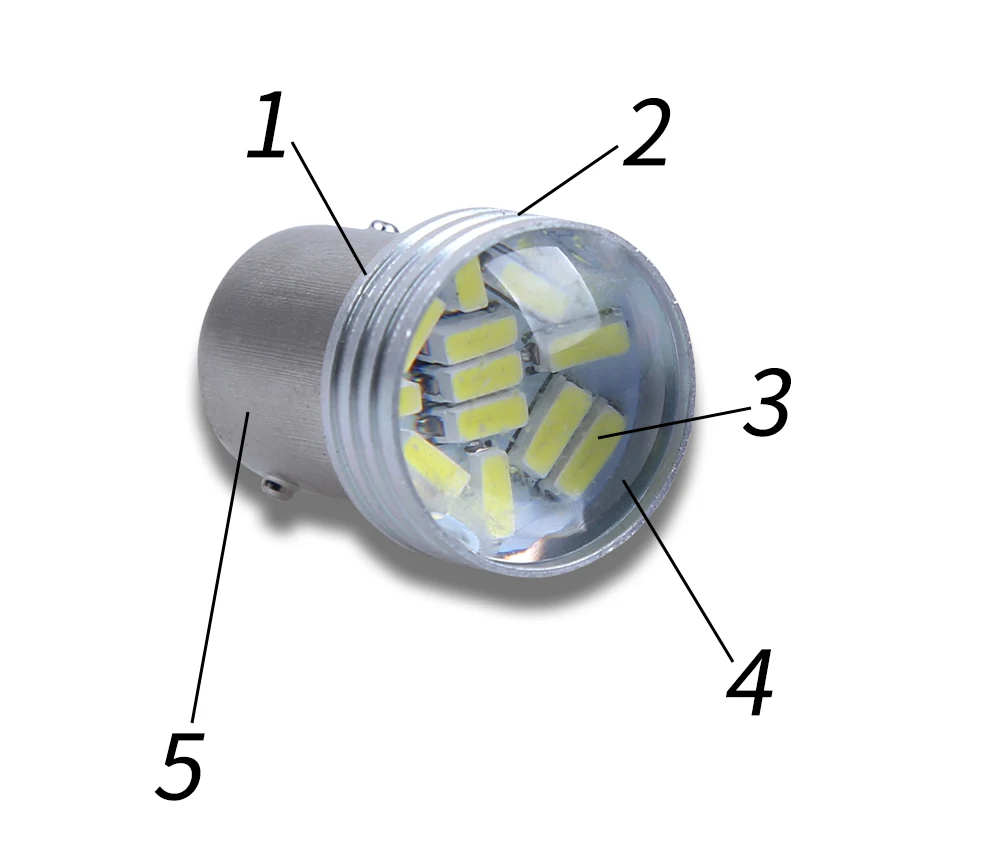 2 шт. 1157 15LED лампа для парковки светильник белый 3014 SMD автомобильный источник