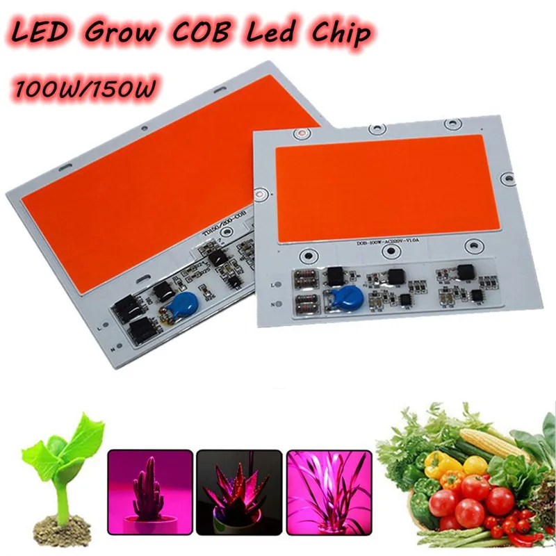 CLAITE 100 Вт 150 380 840nm Diy полный спектр растений растут COB светодиодный чип свет 110лм/Вт
