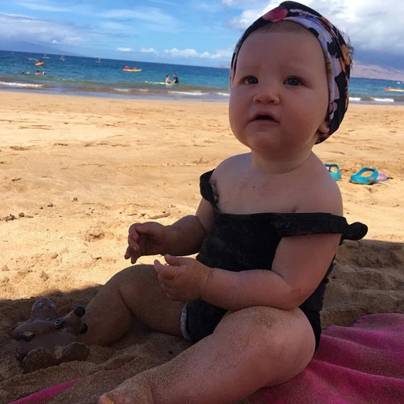 Купальники для новорожденных 0 36 м однотонные черные купальники маленьких