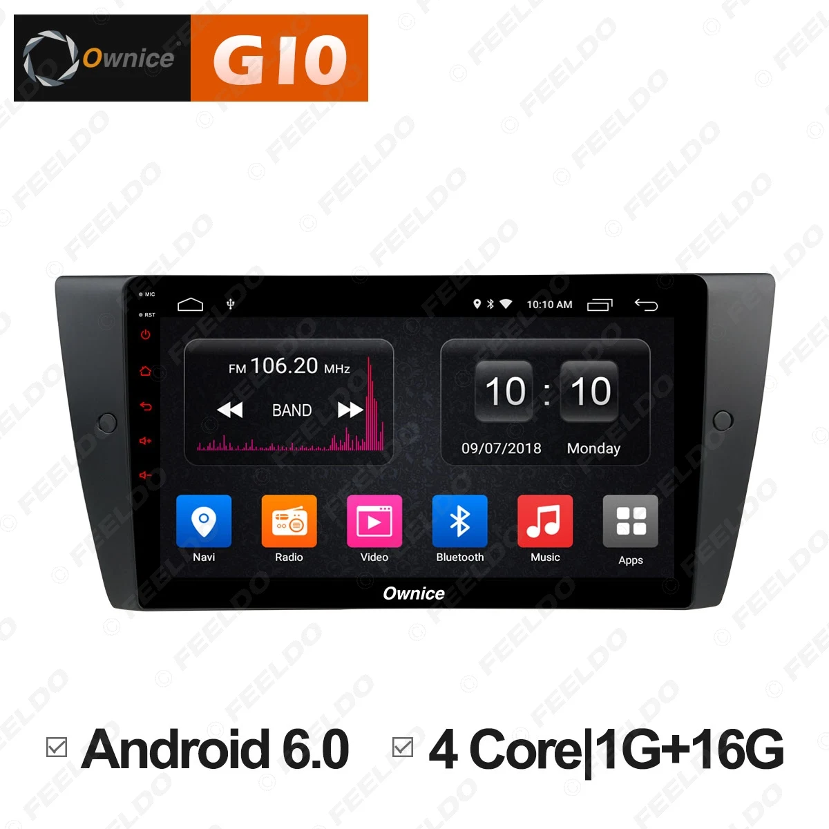 FEELDO 9 &quot2.5D Nano IPS экран Android 6 0 Octa Core/DDR3 2G/32G/4G LTE автомобильный медиаплеер с GPS/FM/AM RDS