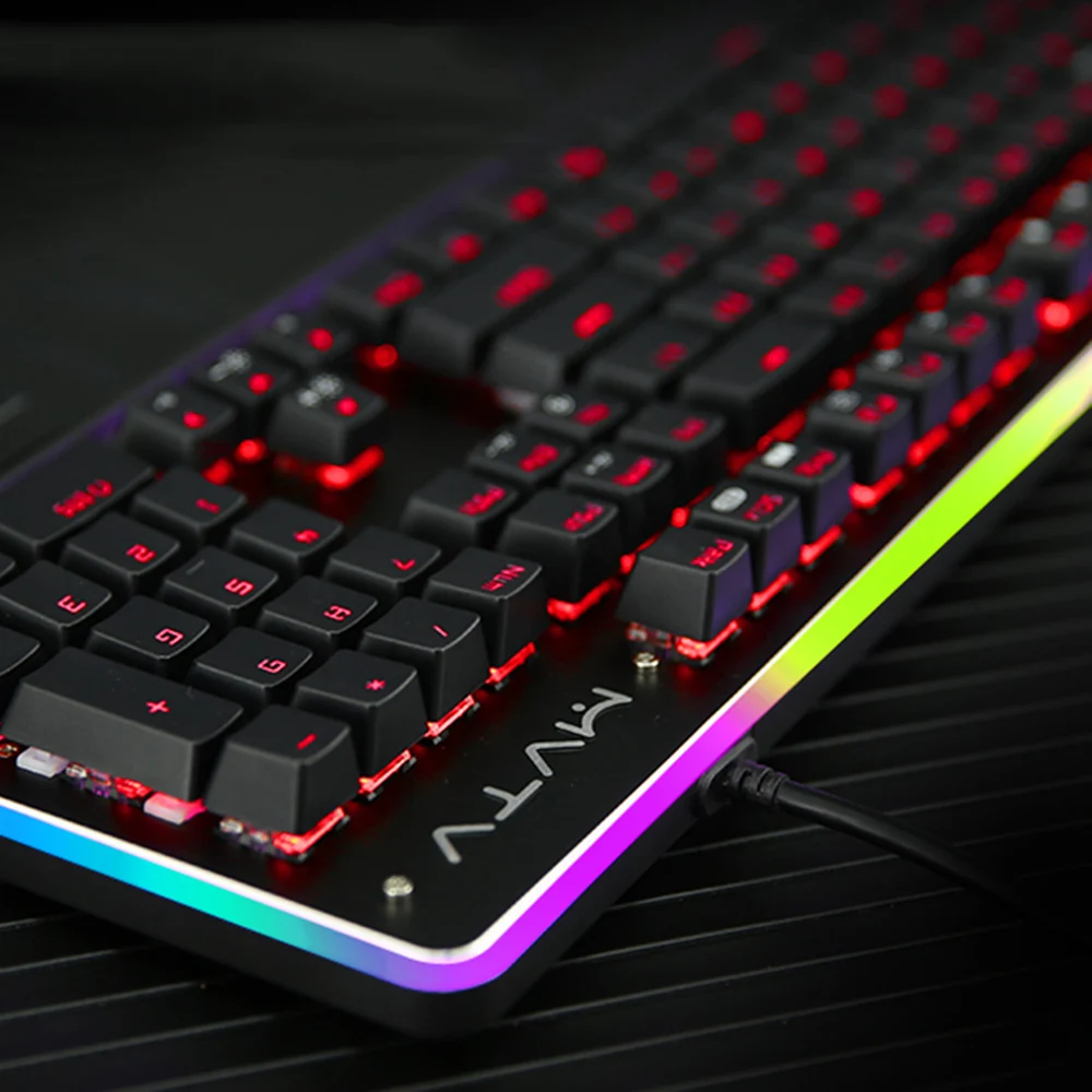 MVTV TK300 Проводная Механическая клавиатура RGB подсветка игровая с 104 клавишами