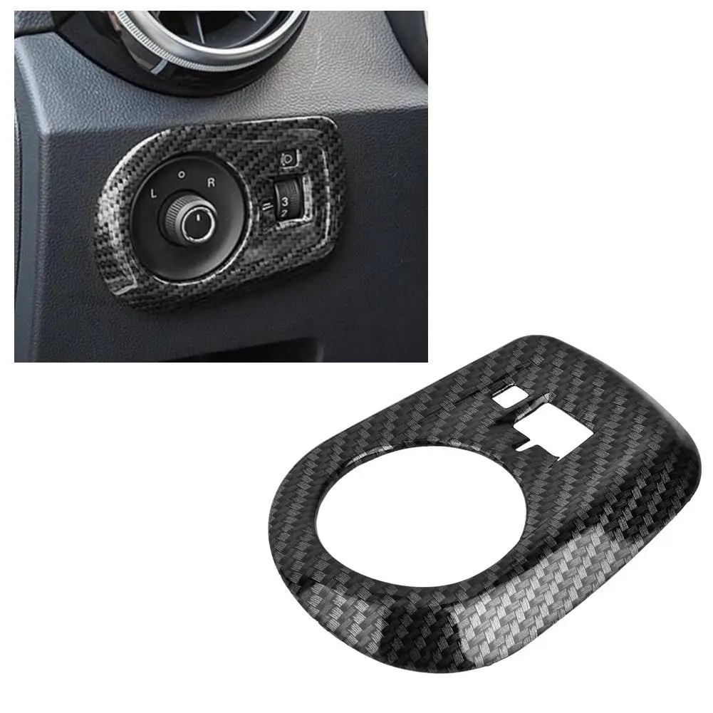 

1pc Car Styling Left Side Control Rearview Mirror Adjustment Button Cover Trim for MG ZS 2017-2018 Carbon Fiber Color