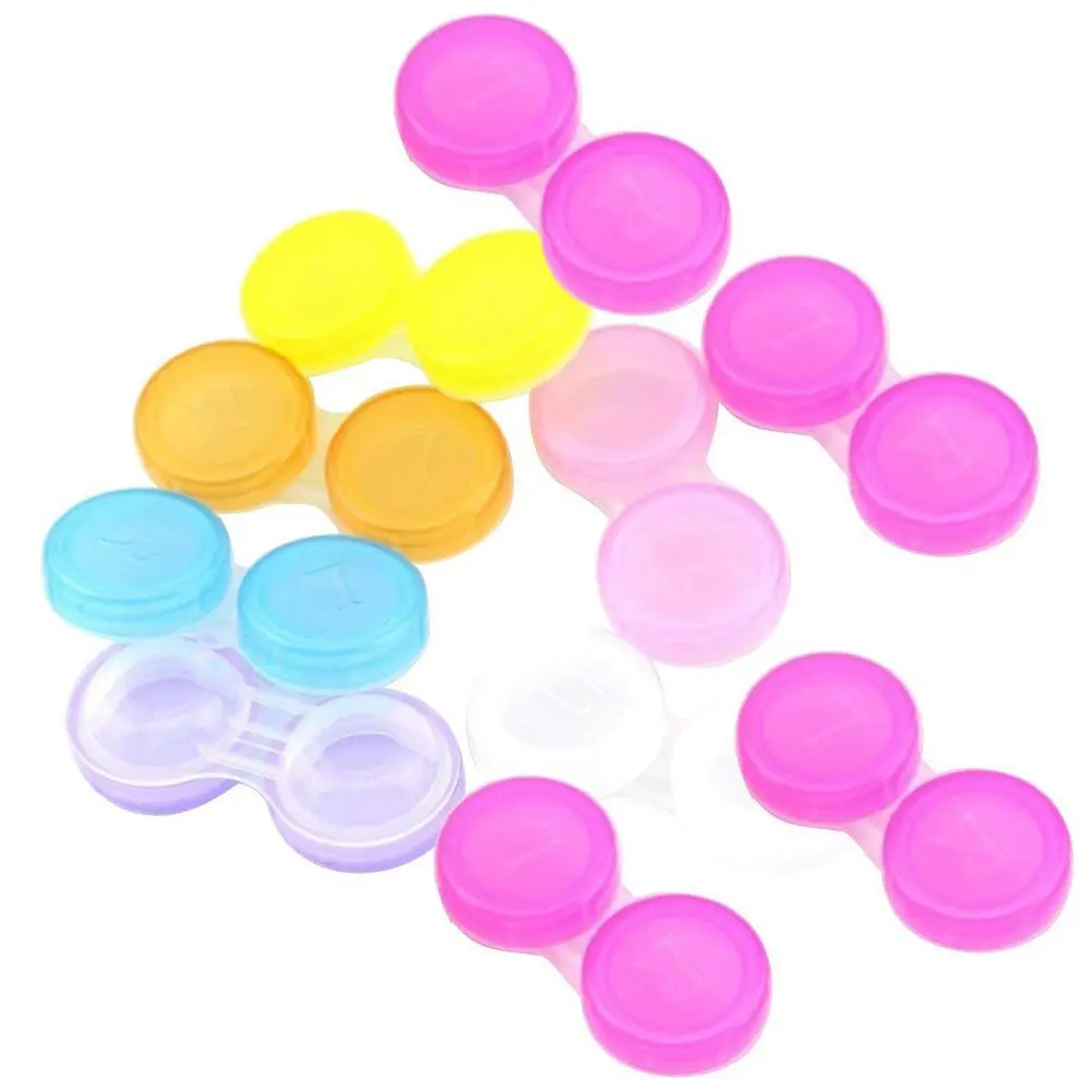 

MYTL 10 x Contact Lens Cases - Colour Coded L and R Soaking Storage Cases, Random Color (Multicolor)
