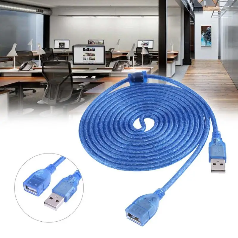 3 м длина USB2.0 порт удлинитель Кабель с экранированием магнитное кольцо кабели для