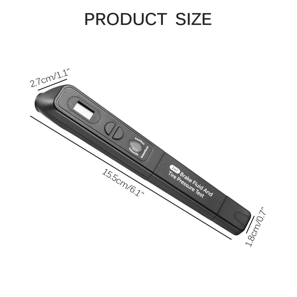 ALLOMN Diagnostic Tools 2 In 1 Digital Tyre Pressure Meter Guage Testing DOT4 Brake Fluid Tire Tester Pen For Auto Tool | Автомобили и