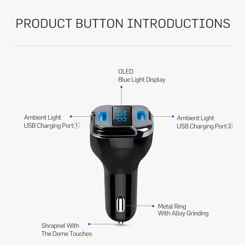 Автомобильное зарядное устройство с двумя USB-портами мини GPS мобильное