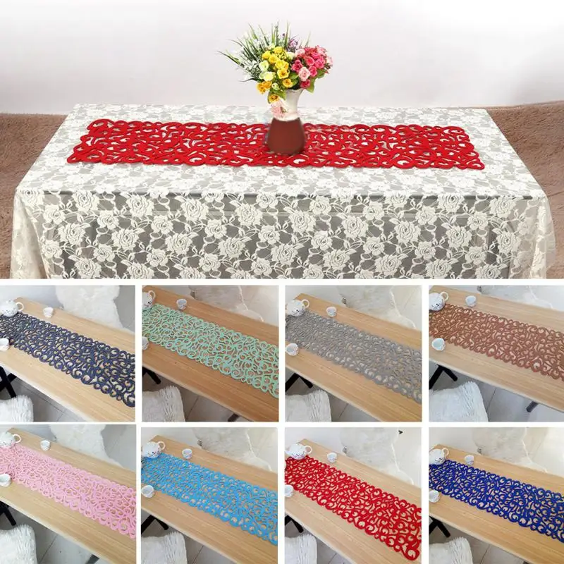 Прямоугольные войлочные бегуны для стола современный полый стол украшения дома